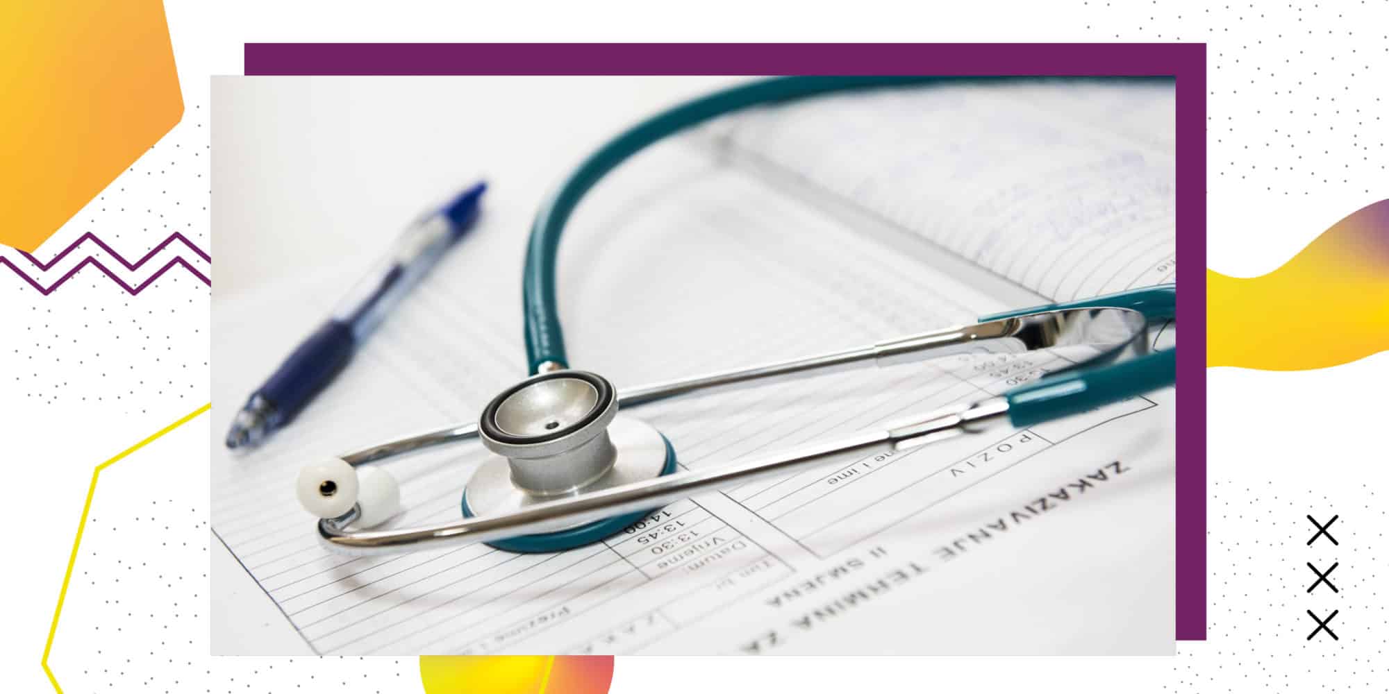 Foto eines blauen Stethoskops