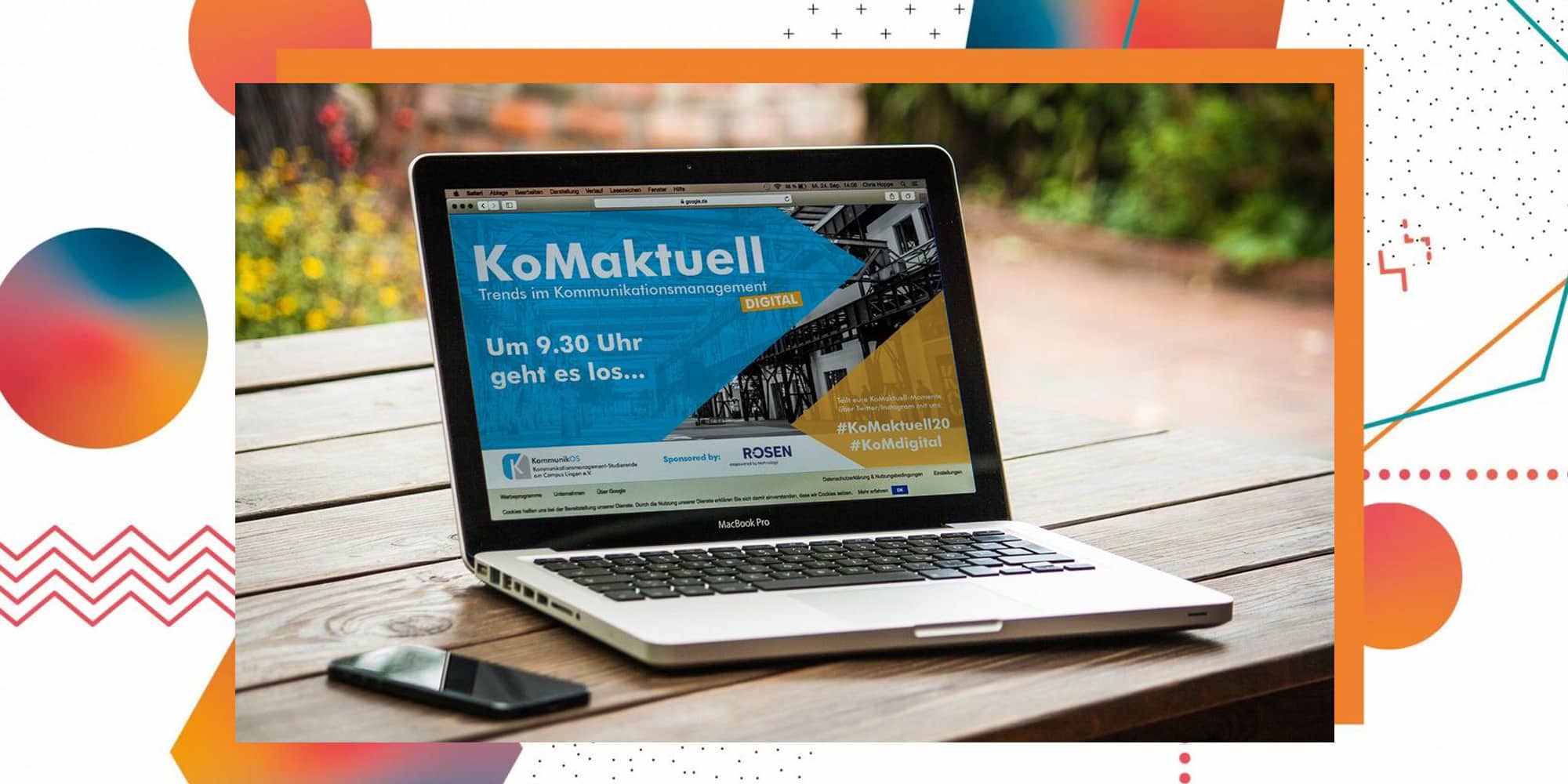 Ein Laptop mit dem KoMaktuell Titelbild